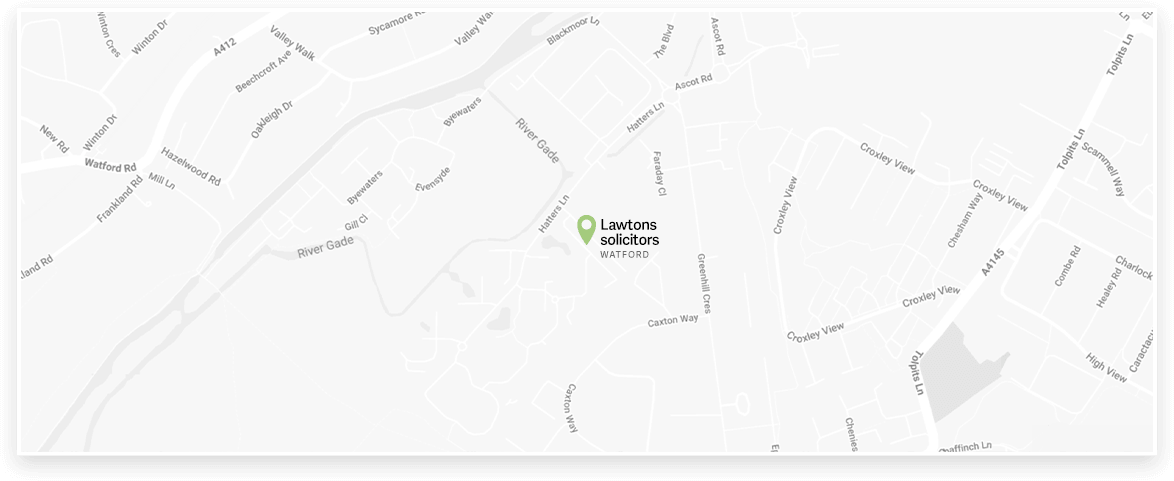 Criminal Defence Solicitors & Lawyers in Watford Location Map