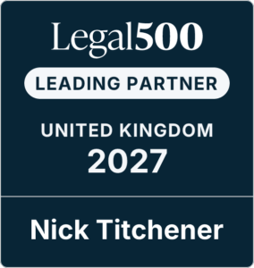 Nick Titchener ranked as Leading Partner in Legal500 2027