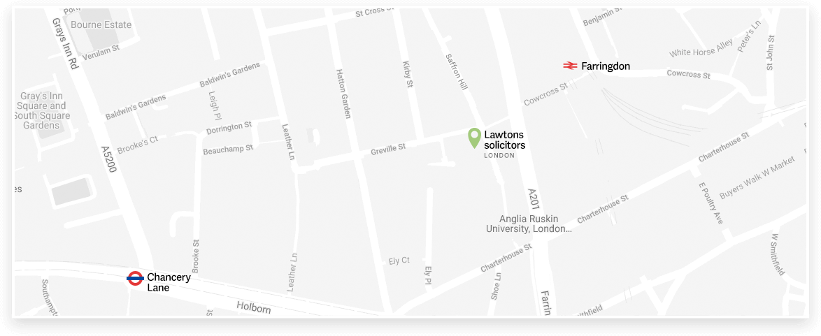 Criminal Defence Solicitors & Lawyers in London Location Map