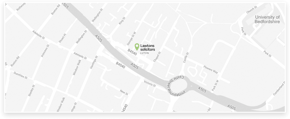Criminal Defence Solicitors in Luton Location Map