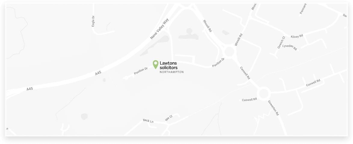 Criminal Defence Solicitors in Northampton Location Map