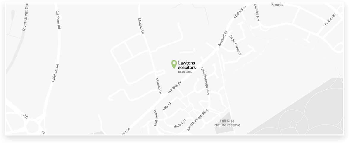 Criminal Solicitors & Lawyers in Bedford, Bedfordshire Location Map